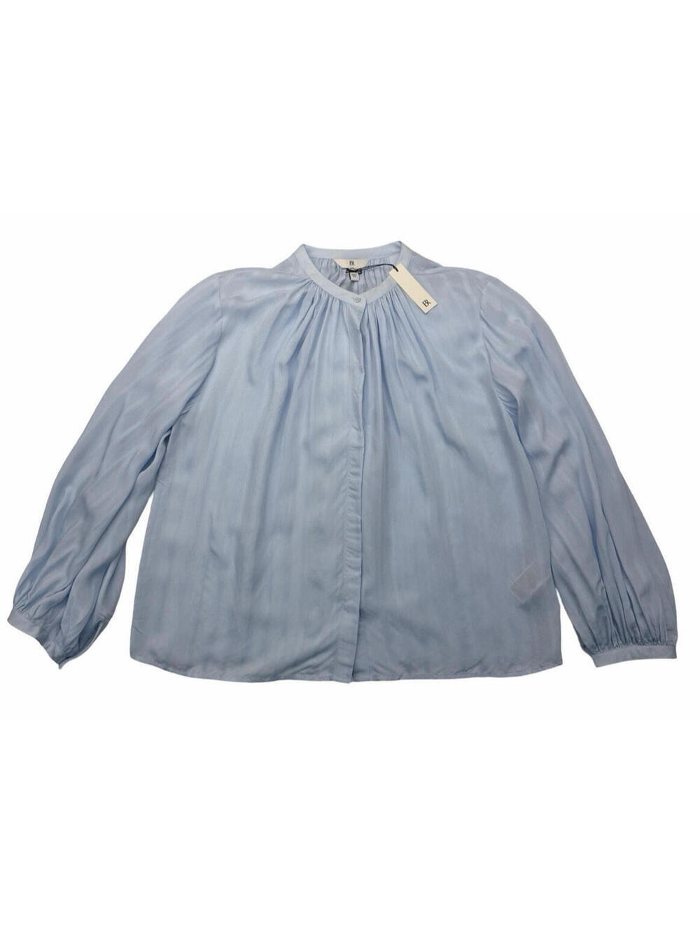 Banana Republic Rayon-Silk Blouson Sleeve Blouse Light Blue Size XXS